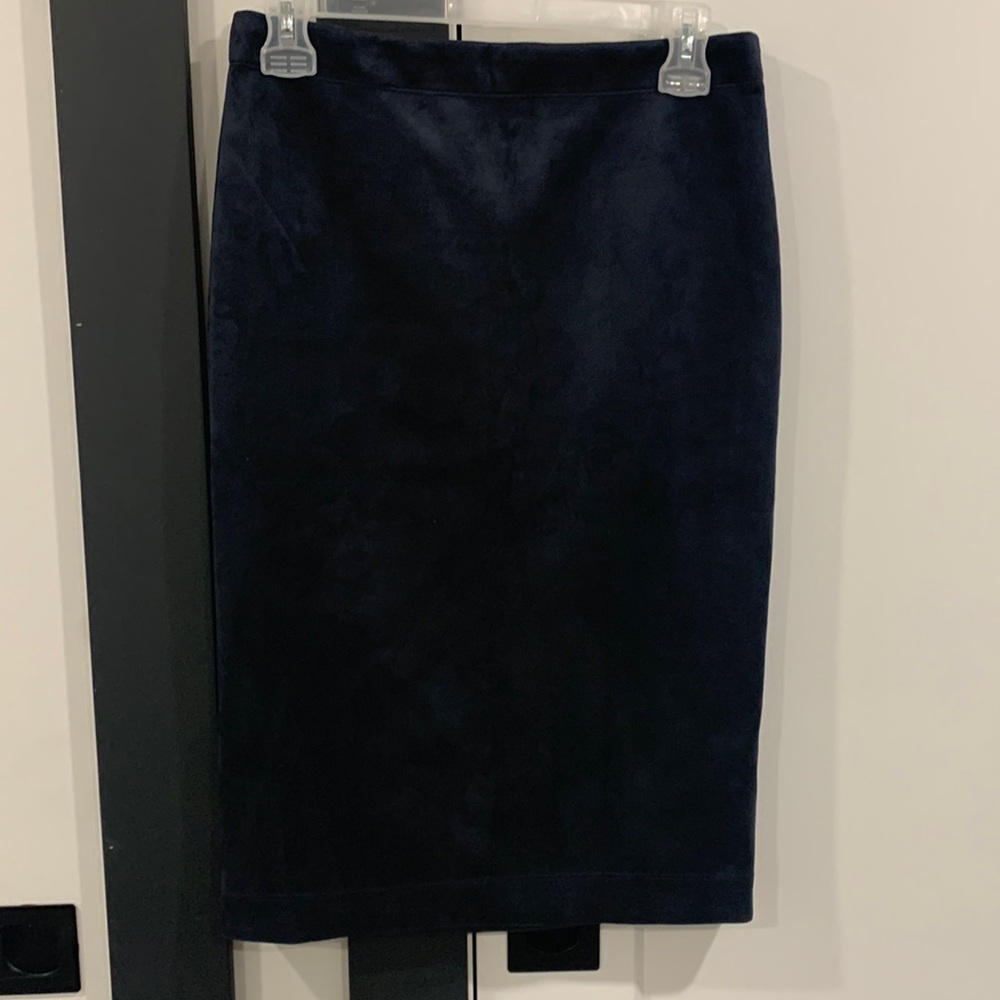 Blue suede skirt NWOT